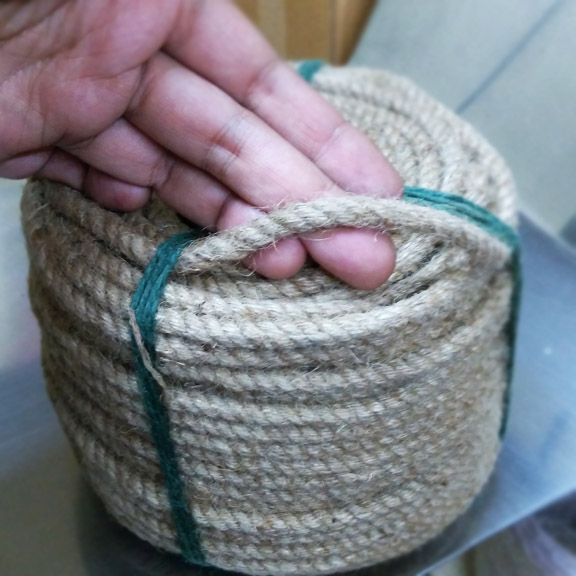 3 ply Jute Rope Coil 4mm diameter 40 meter roll